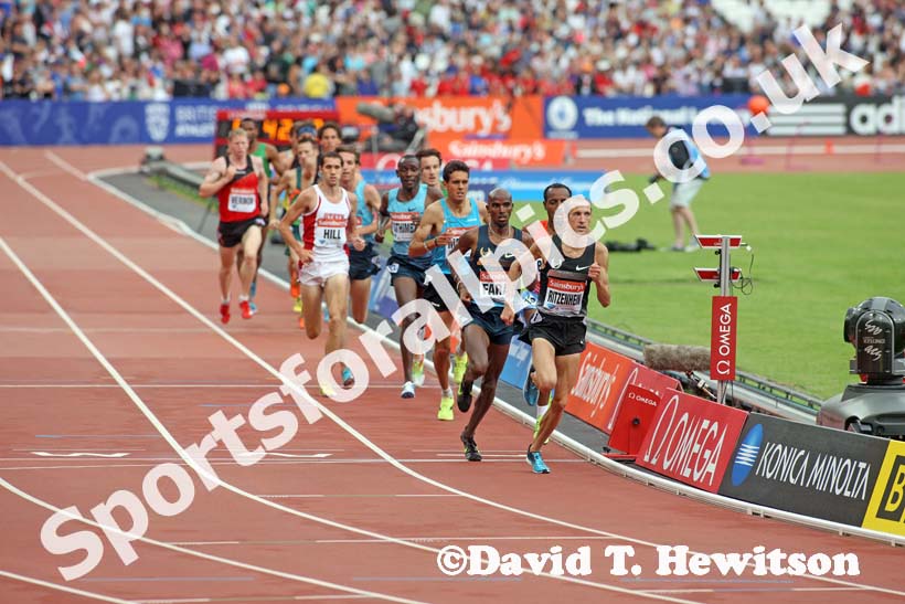 Mens 3000 metres,  2013 IAAF Diamond League, Sainsbury's Anniversary Games, Queen Elizabeth Olympic Park, London.